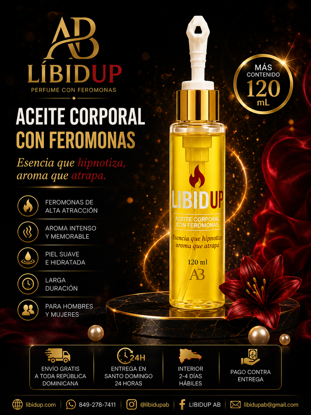 ACEITE CORPORAL CON FEROMONAS LIBIDUP