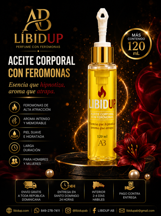ACEITE CORPORAL CON FEROMONAS LIBIDUP